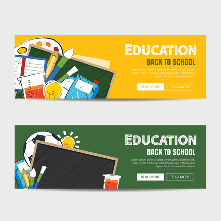 education banner and back to school background templateのイラスト素材