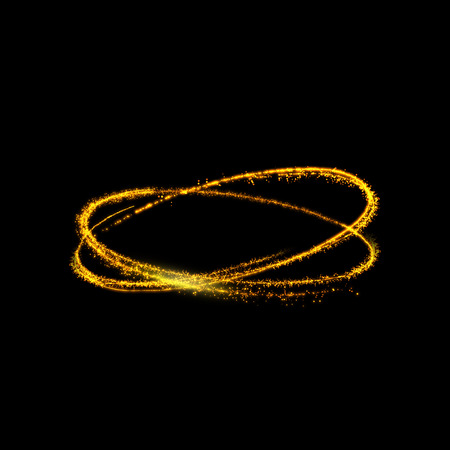 gold glittering bokeh stars tail dustの写真素材