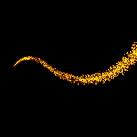gold glittering bokeh stars tail dustの写真素材