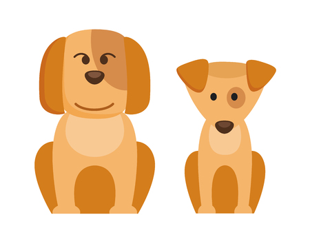 Cute dog cartoon with 2018 Chinese new yearのイラスト素材