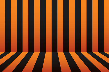 Halloween stripe room black and orange background.のイラスト素材
