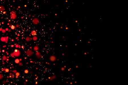 Coronavirus covid-19 red cells moving blur bokeh on a dark background.