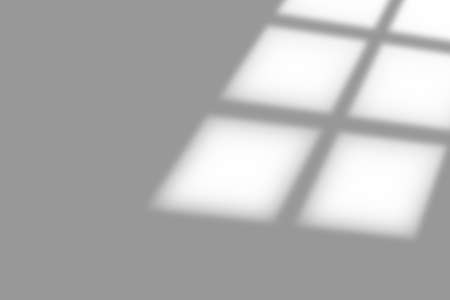 Shadow of window overlay on white texture background. Use for decorative product presentation.