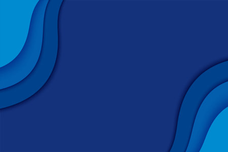 Blue paper layer abstract background. Paper cut layered with space for text.のイラスト素材