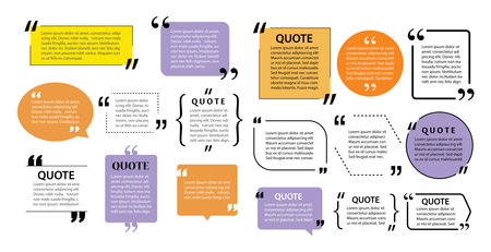 modern quote box text template design elements.のイラスト素材
