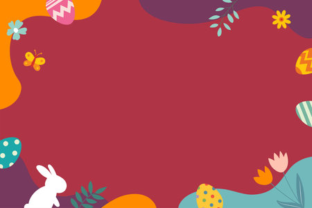 Happy easter greeting card banner background template. Abstract easter greeting card background.のイラスト素材