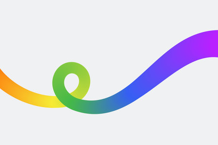 Fluid abstract line. Colorful gradient wave shape for abstract background.のイラスト素材