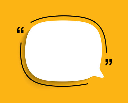 Testimonial banner infographic background. Infographic quote bubble template illustration.のイラスト素材
