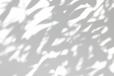 Leaves shadow on wall background ai generated.の素材