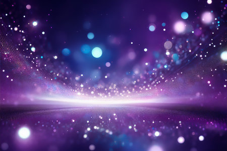 Abstract glittering stars on bokeh background.の素材