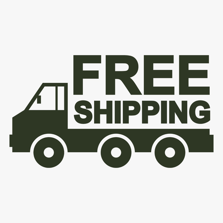 Truck vector icon. Free shipping sign.のイラスト素材