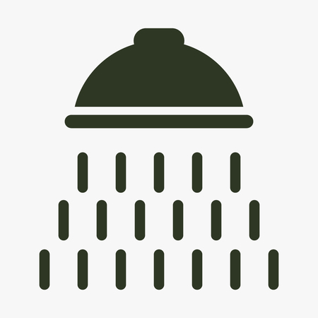 Shower vector icon with water drops symbol.のイラスト素材