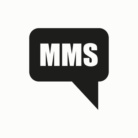 MMS cell phone text message flat design illustration. Simple vector icon.のイラスト素材