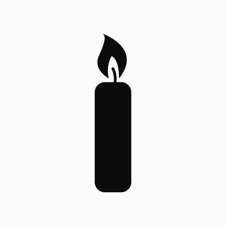 Candle flat design illustration. Simple vector icon.のイラスト素材