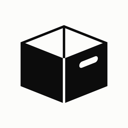 Box flat design illustration. Simple vector icon.のイラスト素材