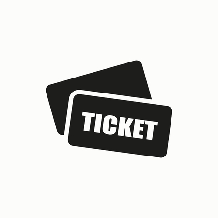Ticket flat design illustration. Simple vector icon.のイラスト素材