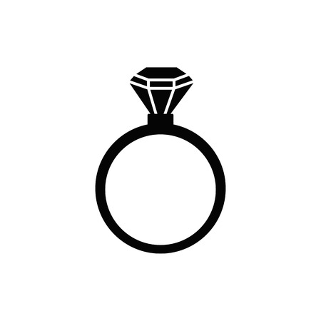 Diamond ring vector icon.のイラスト素材