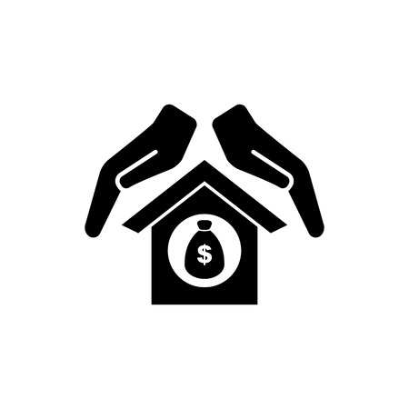 Protection and mortgage vector icon.のイラスト素材