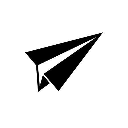 Paper airplane vector icon.のイラスト素材