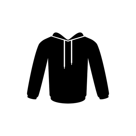 Men's hooded sweatshirt vector icon. Raglan icon.のイラスト素材