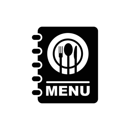 Ilustración de Menu book vector icon. - Imagen libre de derechos