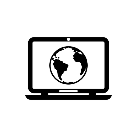 Laptop vector icon.のイラスト素材