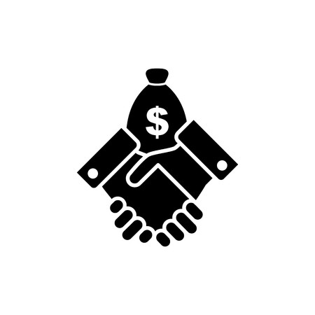 Financial agreement vector icon.のイラスト素材