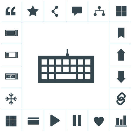 Keyboard flat design illustration. Simple vector icon.のイラスト素材