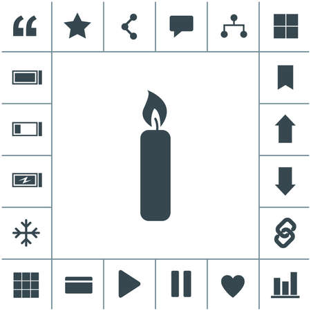 Candle flat design illustration. Simple vector icon.のイラスト素材