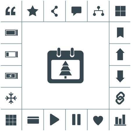 Calendar Icon with Christmas tree.のイラスト素材