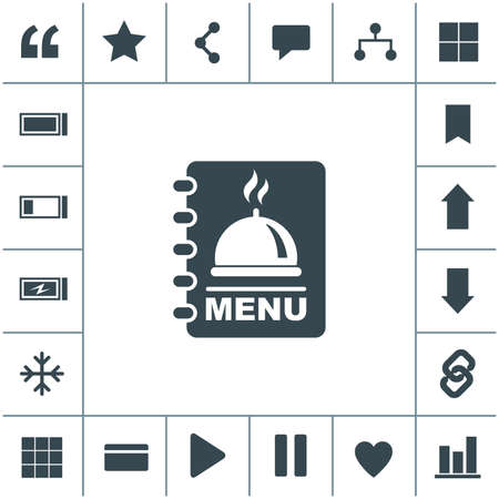 Menu book vector icon.のイラスト素材