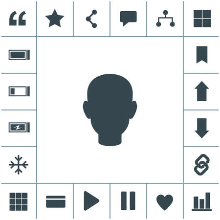 Human head vector icon.のイラスト素材