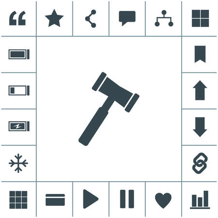 Hammer flat design illustration. Simple vector icon.のイラスト素材