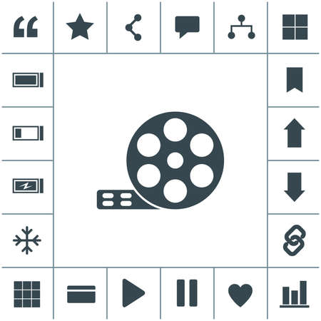 Film reel vector icon.のイラスト素材