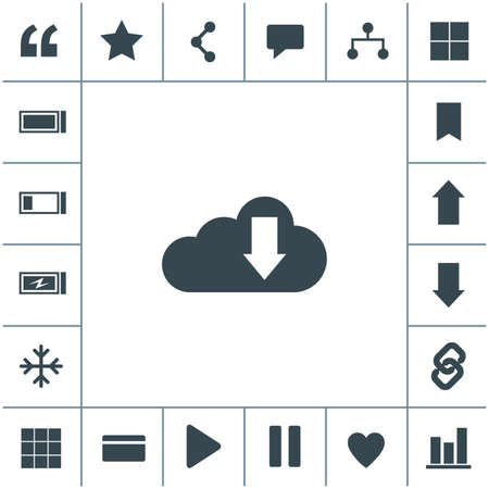 Cloud download vector icon.のイラスト素材