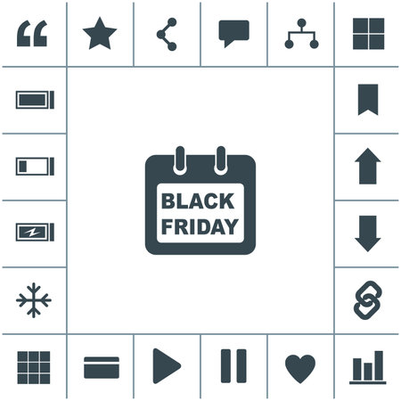 Calendar Icon. Black Friday icon.のイラスト素材