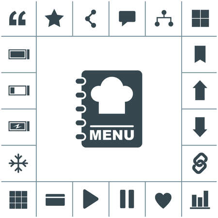 Menu book vector icon.のイラスト素材
