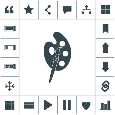 Paint brush with palette vector icon.のイラスト素材