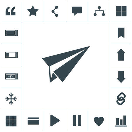 Paper airplane vector icon.のイラスト素材