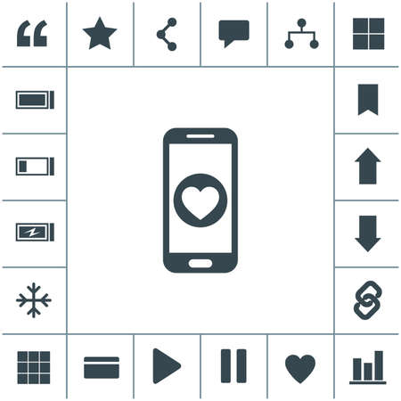 Smartphone with heart vector icon.のイラスト素材