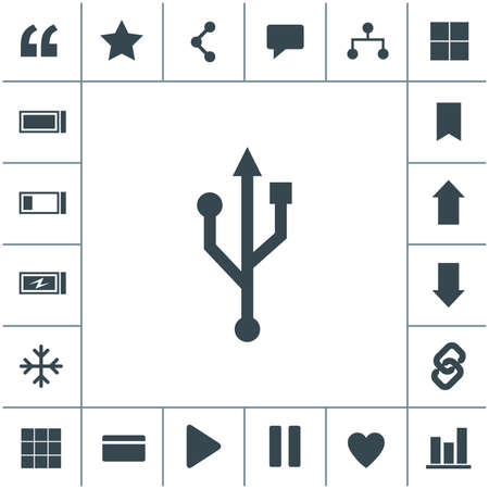 Usb vector icon.のイラスト素材