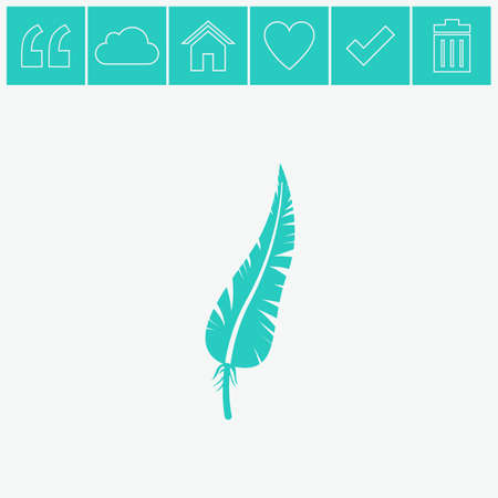 Feather vector icon.のイラスト素材