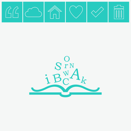 Open book vector icon.のイラスト素材