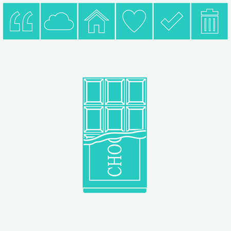 Chocolate vector icon.のイラスト素材