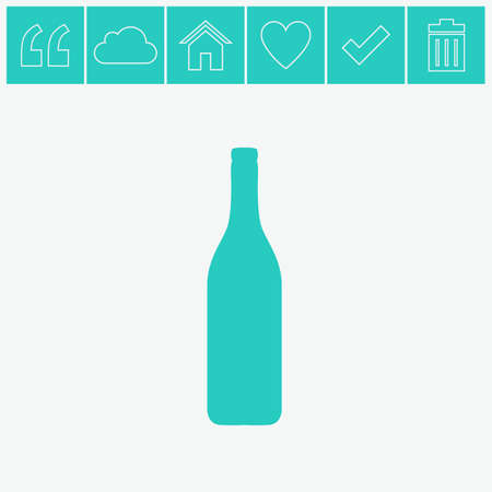A bottle of champagne vector icon.のイラスト素材