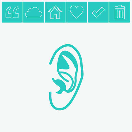 Ear vector icon.のイラスト素材