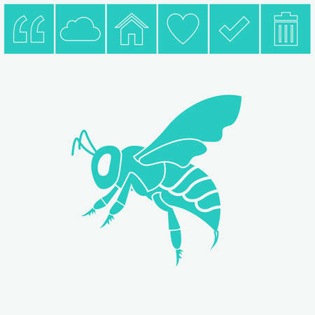 Bee vector icon.のイラスト素材