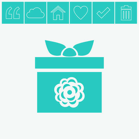 Gift box vector icon.のイラスト素材