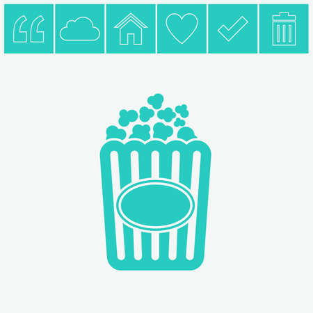 Popcorn vector icon.のイラスト素材