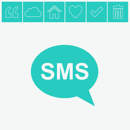 SMS cell phone text message icon.のイラスト素材